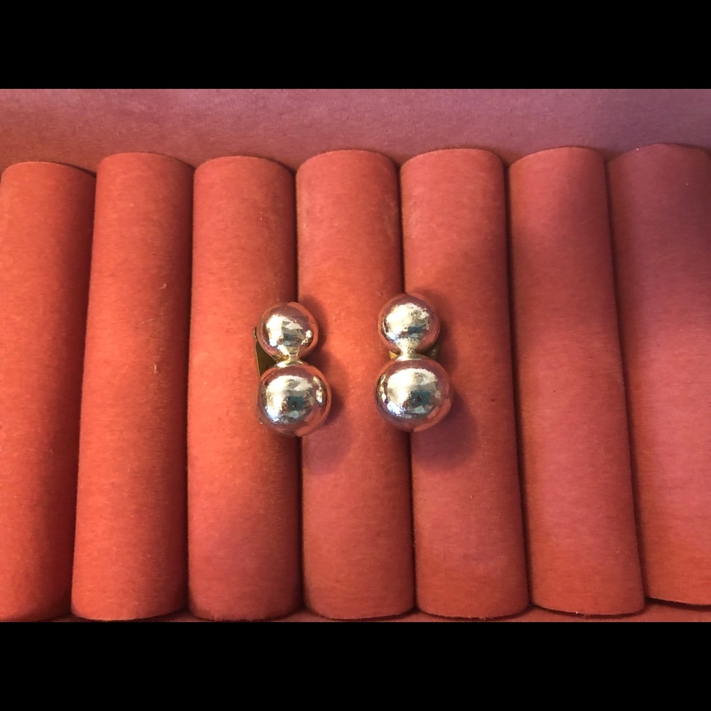 Silver tone Coro Clip-on earrings